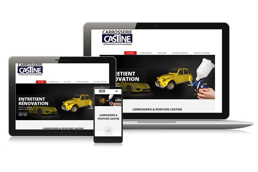 Site internet vitrine carrosserie Castine
