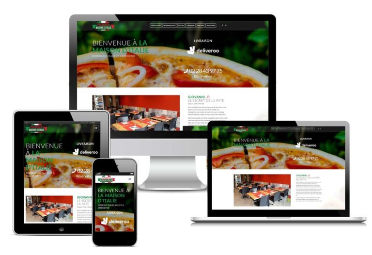 Site internet Pizzeria La Maison d’Italie Nantes