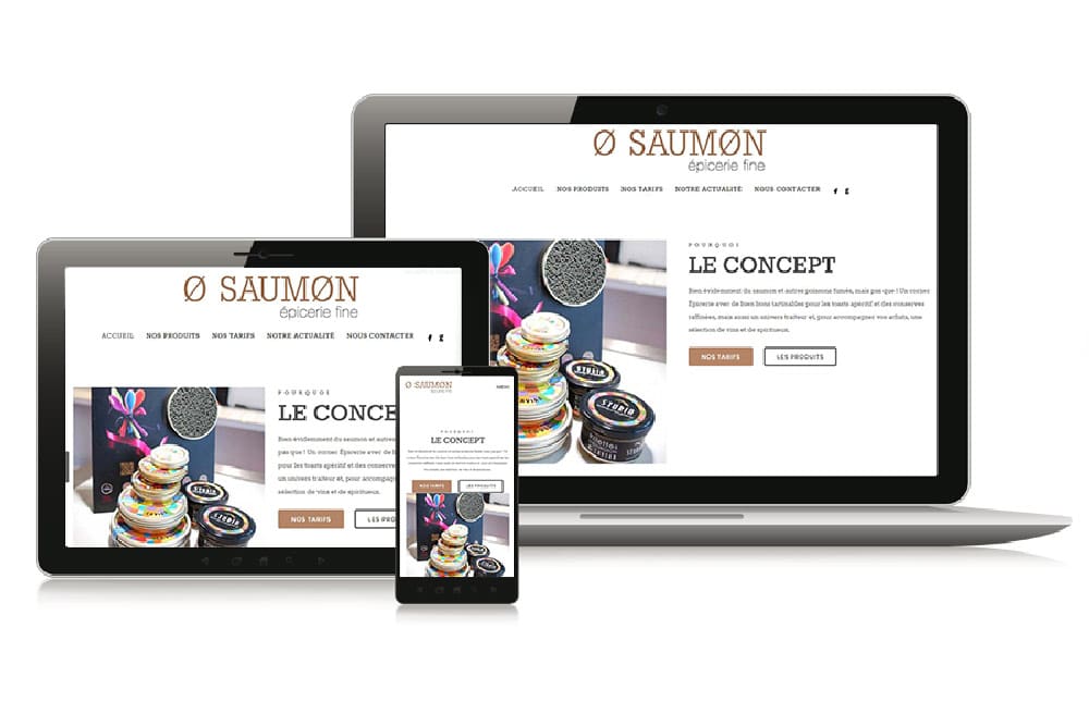 Site catalogue magasin o-saumon Nantes