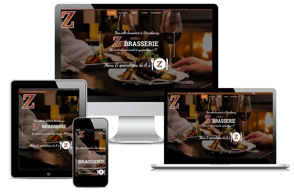Site web vitrine Restaurant Z-Brasserie Strasbourg