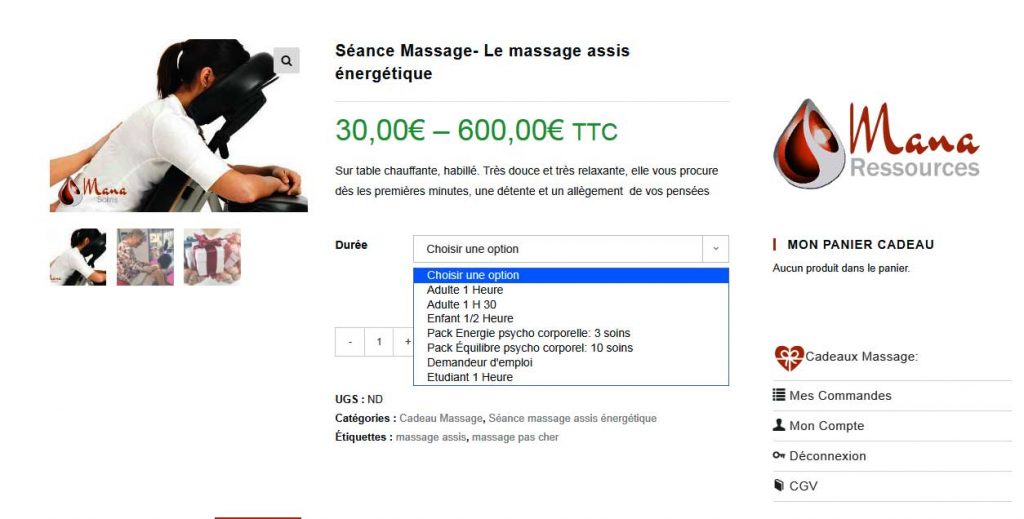 Variation prix site e-commerce