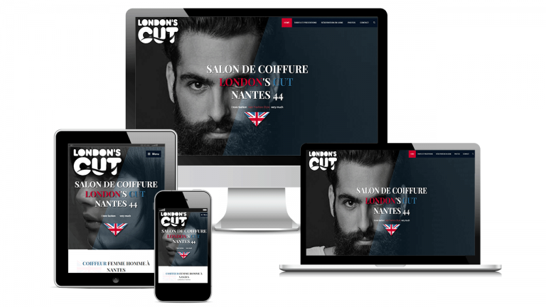 Création refonte site web London's cut Nantes
