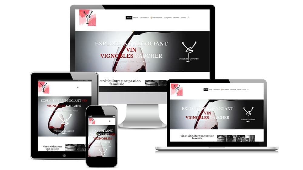 Création du site Web Vignobles Gaucher (33)
